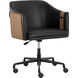 Carter Napa Black / Napa Cognac Office Chair